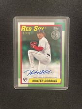 2025 Topps Update Hunter Dobbins RC “1990 Topps” On Card Auto /99 Red Sox
