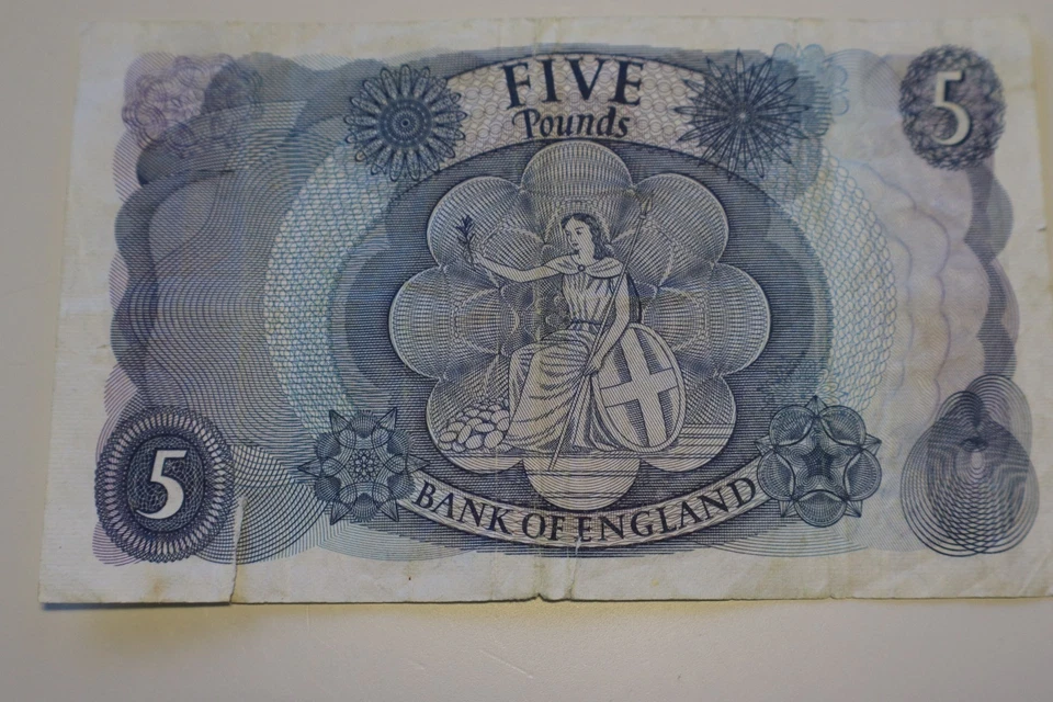 GREAT BRITAIN 5 POUNDS 72B 849161 QUEEN FORDE SIGN GB UK MONEY BILL BANK NOTE - Image 2 of 4
