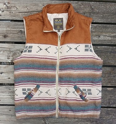 Retro Weste XXL im Cowboy Look Vintageweste Navajo Western Cowboy Dutton