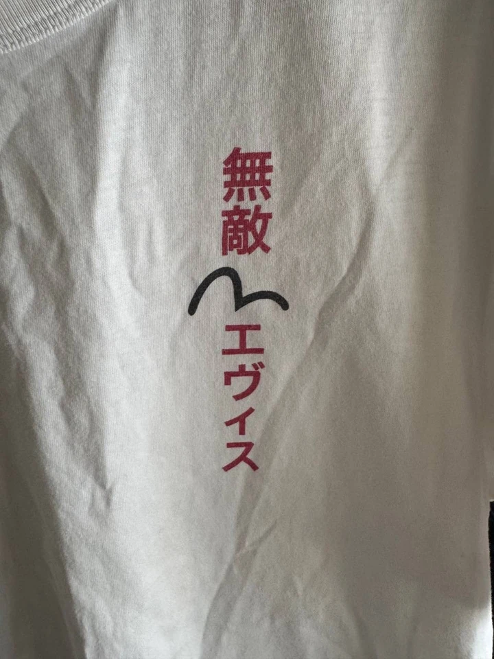 Camiseta Evisu Logo Grande Color Japonés Blanco Talla XL Hombre Foto 3 de 4