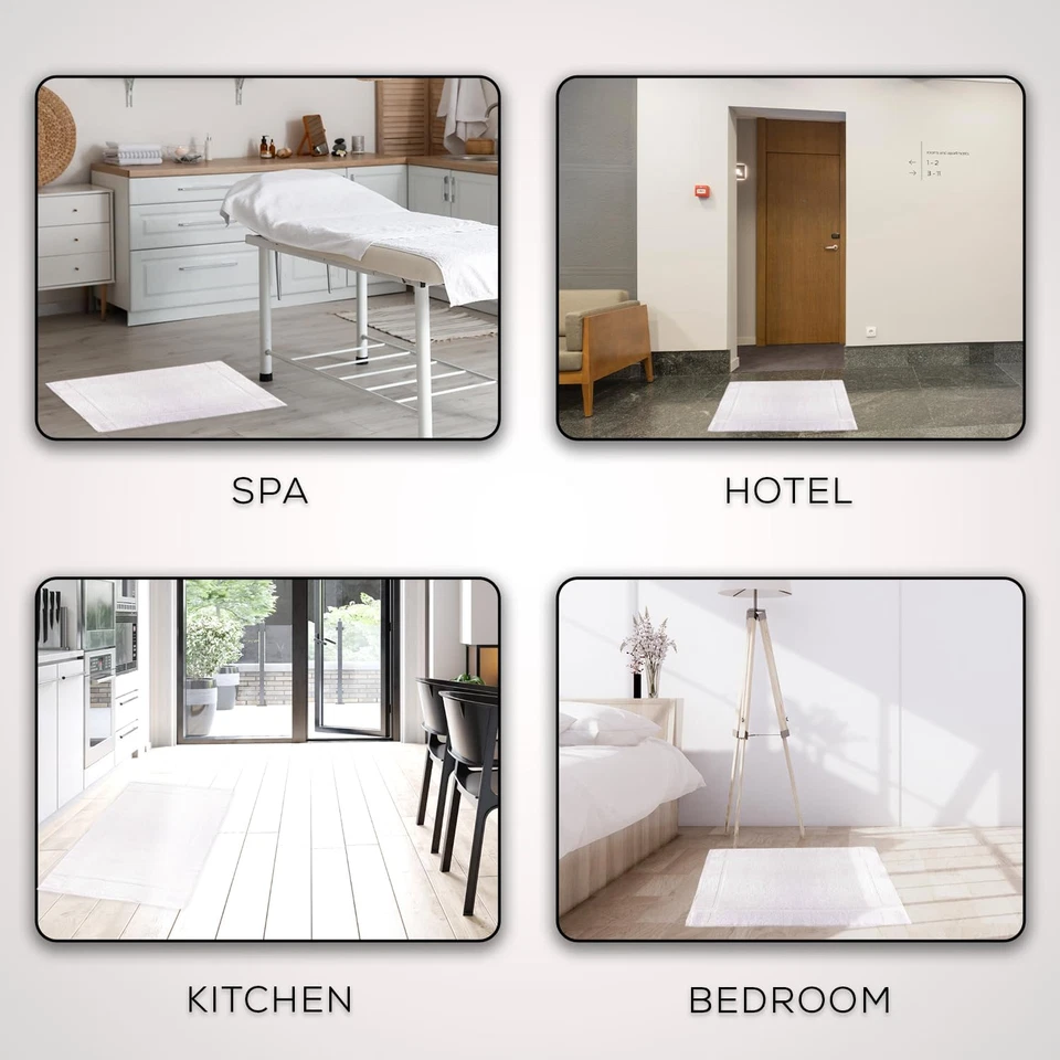 Paquete de 12 toallas de baño blancas económicas de mezcla de algodón nuevas (18X25 pulgadas) ligeras Foto 4 de 4