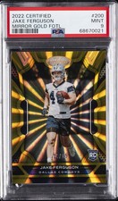 2022 PANINI CERT MIRROR GOLD FOTL #200 JAKE FERGUSON 14/15 PSA 9