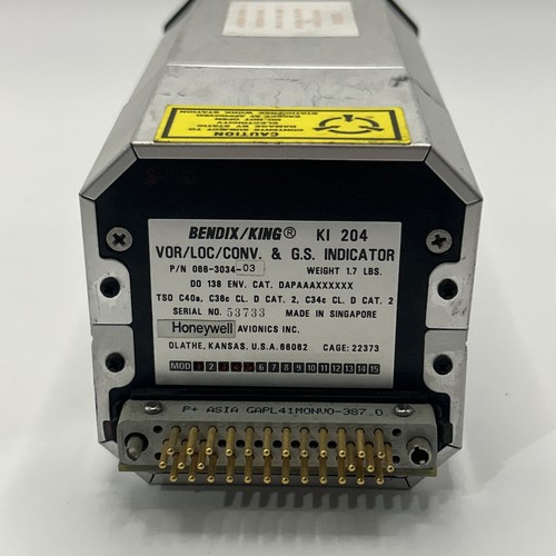 Bendix King KI-204 VOR/LOC/CONV & GS Indicator P/N 066-3034-03 - Afbeelding 4 van 7