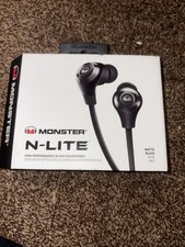 Monster N-LITE In-Ear Headphones - Black Color - High Performance Audio