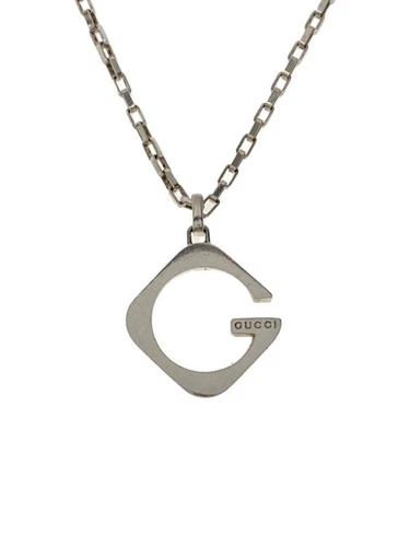 GUCCI collana quadrata G SV925 argento uomo con top 233965 usata