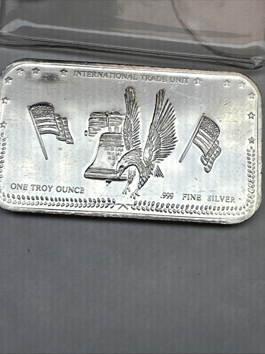 International Trade Unit, one troy ounce Vintage 0.999 Fine Silver