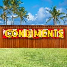 CONDIMENTS Advertising Food Flavor Snacks Vinyl Banner Flag Sign USA XL01559