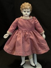 VTG China Head Low Brow Porcelain Doll BLONDE GIRL Young Lady 10 Flat Shoes