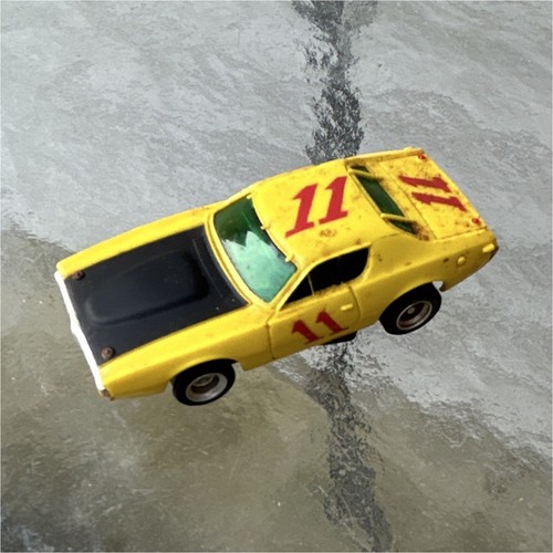 Aurora Thunderjet HO Scale Slot Car Yellow #11 Vintage 1970 MPN 4763