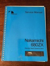 Nakamichi 680ZX Discrete Head Cassette Tape Deck Service Manual Vintage OEM Rare