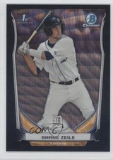 2014 Bowman Draft Chrome Black Wave Refractor Shane Zeile #CDP132 0a7