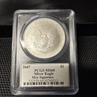 2007 $1 American Silver Eagle PCGS MS69 Edmund C. Moy Signature