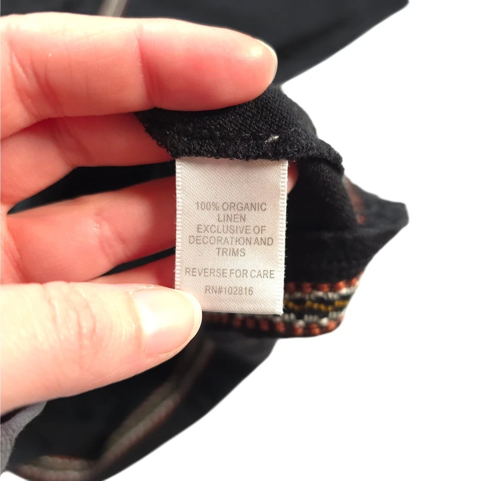 Платье миди Garnet Hill легкое женское Airy размер M органическое льняное с вышивкой - Изображение 4 из 4