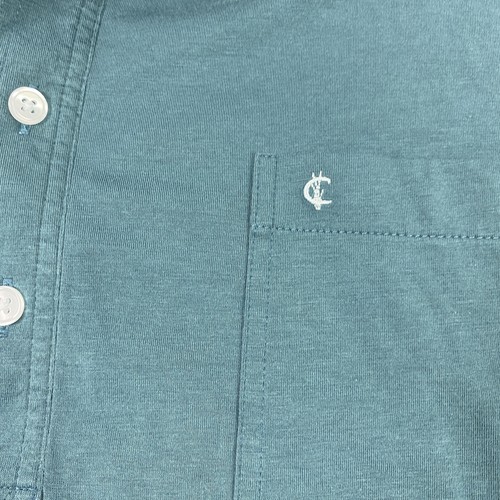 Criquet Polo Shirt Mens XL Green Pima Cotton Stretch Pocket Peace River Logo - Picture 4 of 10