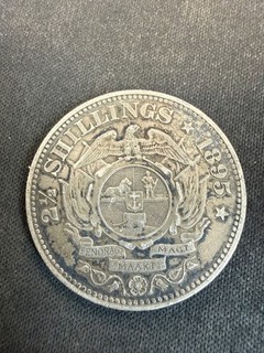 1895 2½ Shillings South Africa ZAR low mint silver lot 2585
