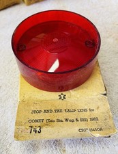 Nos 1962 Mercury Comet Stop Tail Light Lens Glo-brite 743 C2gy-13450-a