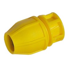 Philmac 32mm end cap compression fitting for yellow gas pipe. MDPE stop end plug