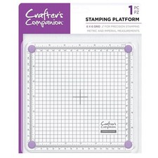 Crafter's Companion 6" x 6" Stamping Platform measuring grid and non-slip feet