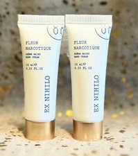 2x~Ex Nihilo~Fleur Narcotique~Hand Cream~10ml / 0.35 fl oz each~Mini Size~NWOB~