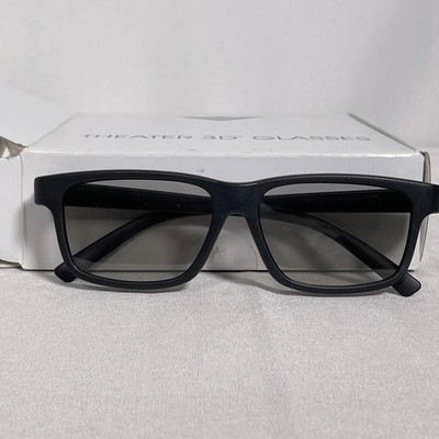 Vizio Theater 3D Glasses Black Passive Circular Polarized Rectangular Frame NEW