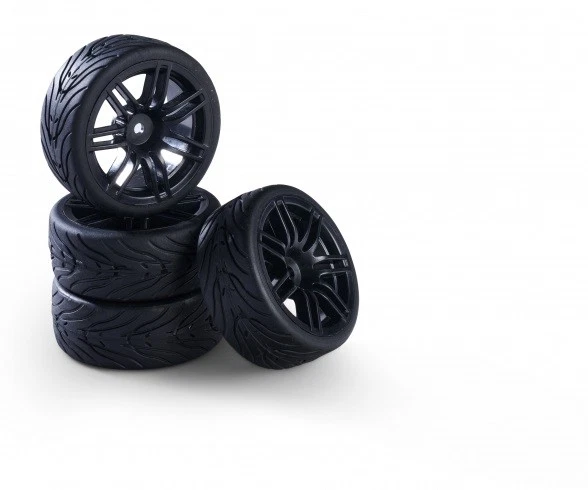 Carson 500900174 - 1:10 Jeu de Roues 14 Sp.design (4) Noir Neuf - Photo 1/1