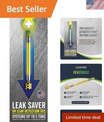 Leak Shot UV Dye for Refrigeration & AC Systems - Easy Application, No Sealant!