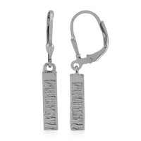 Cavill Silberohrringe Damen 925 Sterling Silber Platin Rechteckig Modern 33Mm