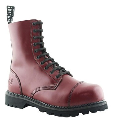 Grinders Hunter Herren Cherry 10 Ösen Sicherheit Stahlkappe/Zwischensohle Halbhohe Stiefel