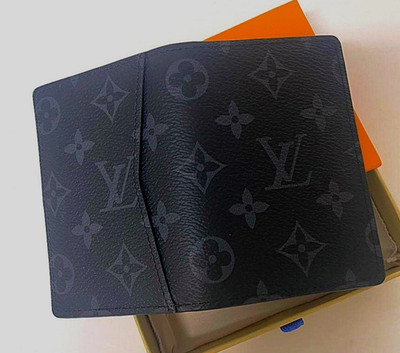Louis Vuitton Monogram Eclipse Pocket Organizer, Men's Card Holder Wallet M61696