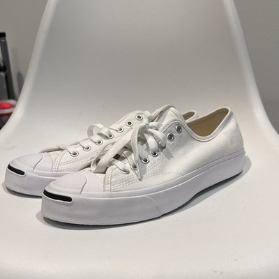 Converse Men's ​Jack Purcell Canvas Unisex Low Top Shoe White