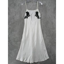 Natori Private Luxuries Nightgown Womens Small Satin Lace Low Back Slip Dress
