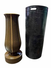 NEW Bronze Memorial Cemetery Grave Marker Flower Vase 9 3/4" Tall With Chain