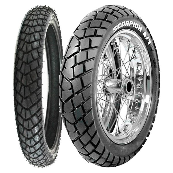 TYRE PAIR PIRELLI 90/90-21 54V + 110/80-18 58S SCORPION MT90 A/T