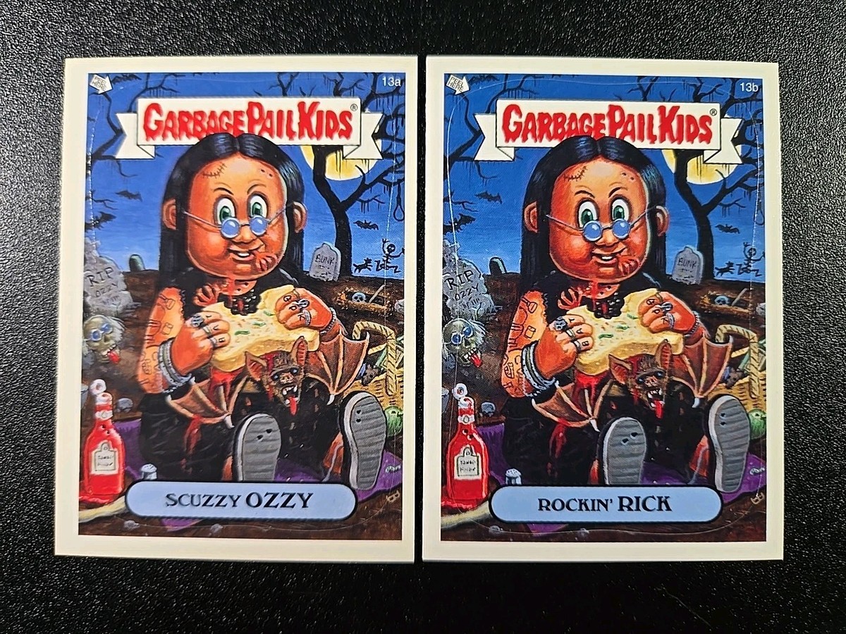 Scuzzy Ozzy Osborne Black Sabbath Spoof Garbage Pail Kids 2 Card