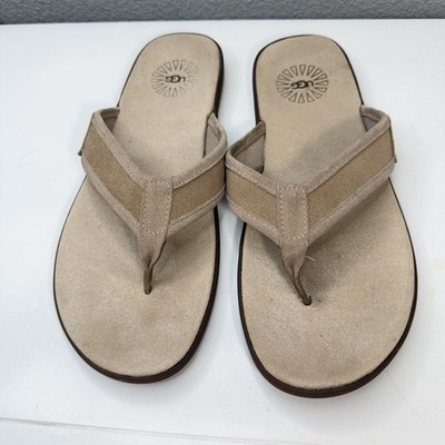 Ugg Seaside Flip Suede Flip Flops Shoes MEN'S Size 12 Dune Coastal Beach