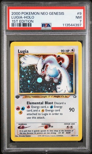 Lugia (1st Edition) graded PSA 7 for sale on eBay