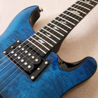 Electric Guitar Mahogany Body Quilted Maple Top Humbucker Pickup in Blue Set In — photo 2