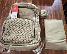 LOVEVOOK Diaper Bag Backpack Changing Pad 3 PCS Trolley Sleeve Sage Green NEW