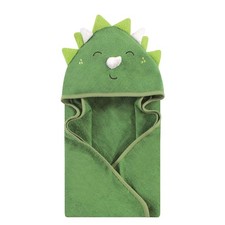 Hudson Baby Unisex Baby Cotton Animal Face Hooded Towel, Dinosaur, One Size