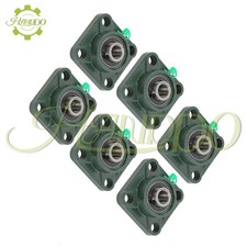 UCF201-8 Pillow Block Flange Bearing 6Pack 1/2" Bore Size 4 Bolt Solid Base