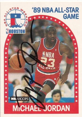 Michael Jordan signed '89 NBA All-Star Game card