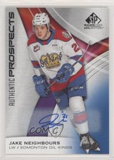 2019-20 Upper Deck SP Game Used CHL Edition Blue Jake Neighbours #74 Auto y1g