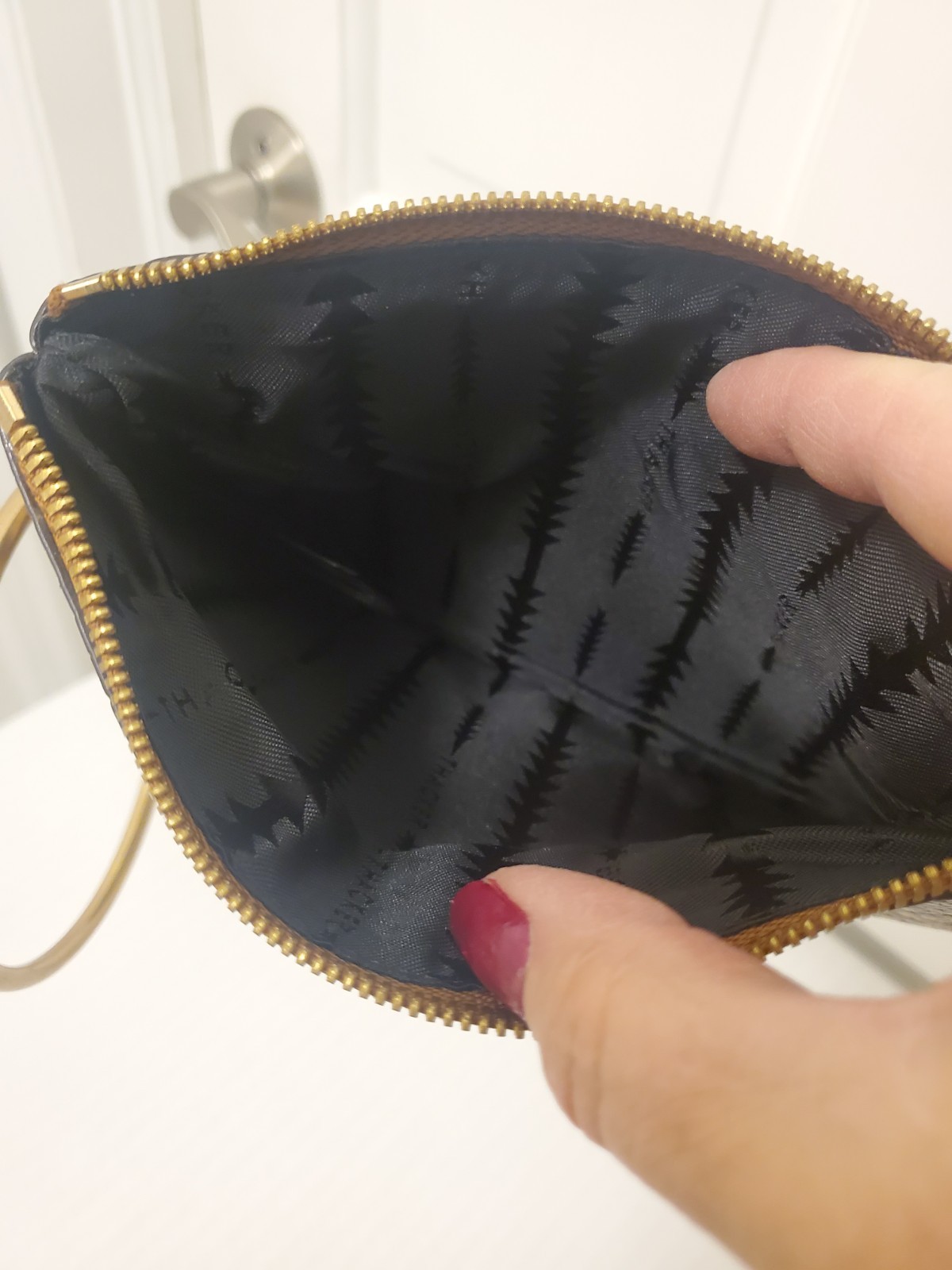 Thacker Nolita Ring Handle Tassel Python Print Em… - image 2