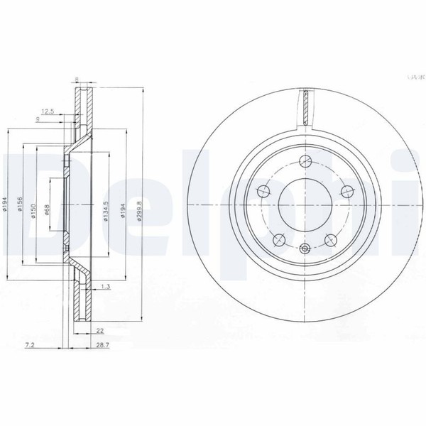 2X Bremsscheibe Delphi BG3997 FüR B7 A4 8ED Audi B6 8EC 8K5 A6 B8 Avant 8HE 8E5-image