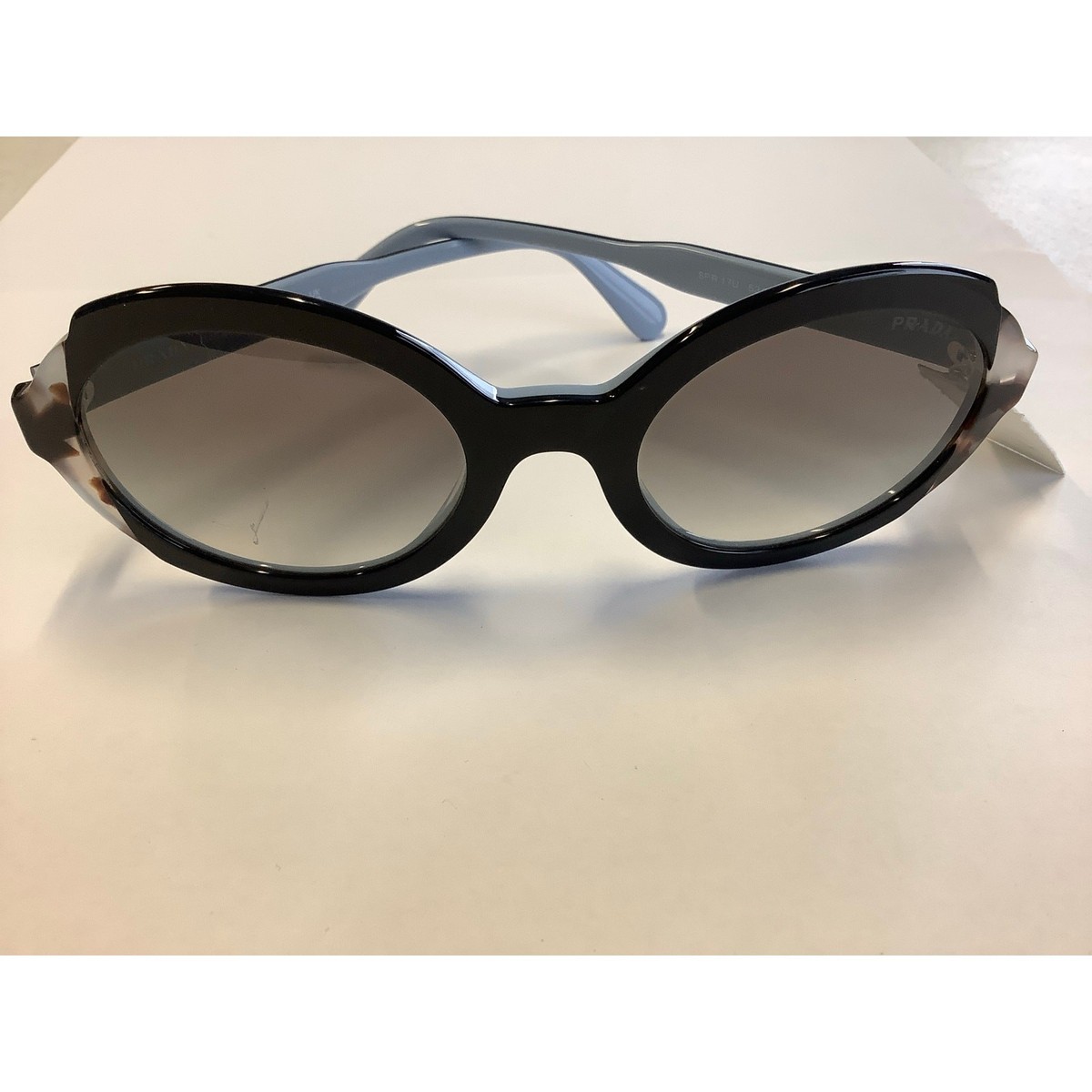 PRADA Round Sunglasses SPR 170 Black Prada PR 03ZS 1AB06T Sunglasses Black - eye-oo.com main image 2