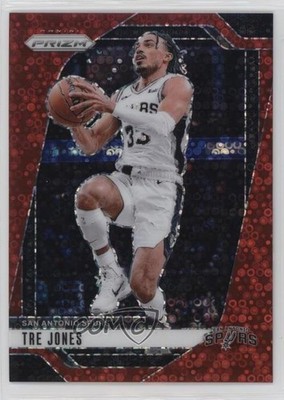 2024-25 Panini Prizm Fast Break Red Prizm 5/100 Tre Jones #61 17xm
