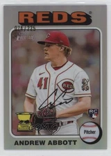 2024 Heritage High Number Rookies Chrome Silver Border Andrew Abbott Rookie RC