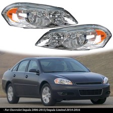 Headlights Pair For Chevrolet Impala 2006-2013 Impala Limited 2014-2016 Chrome