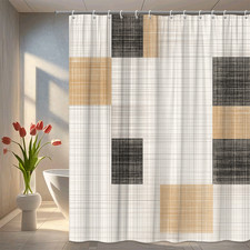 Stylish Black and Gold Shower Curtain for Modern Bathroom Decor