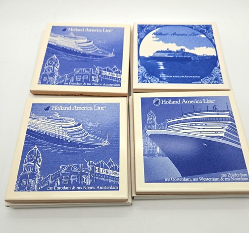 Lot Of 4, Holland America Line Coasters, 2015/2016 And 2017/2018